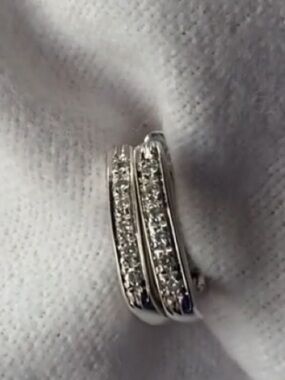 18k white gold Diamond earrings purchased in Italy 🇮🇹 - appraisal included